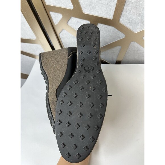 Timberland Women Ankle Boots Black Nubuck Leather Wedge Heels Bootie Sz 11 - Picture 8 of 10